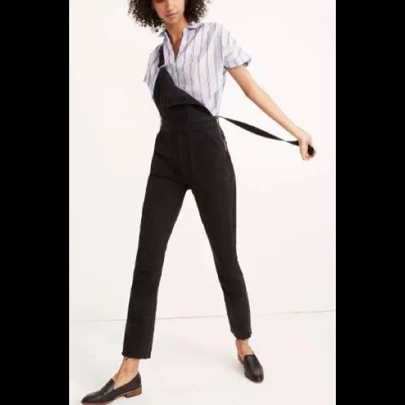 Madewell Skinny Overalls In Lunar Wash Black Denim - Picture 2 of 13